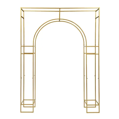 Image de Support pour décor de mariage, finition dorée, grande capacité de charge, or, L