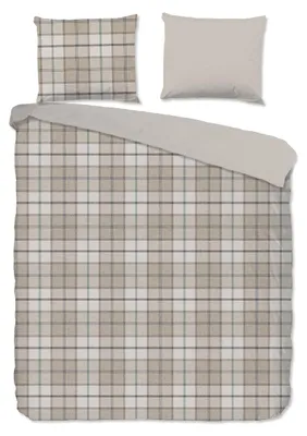 Productafbeelding van Good Morning Dekbedovertrek Flanel Bernardus - sand 200x200/220cm