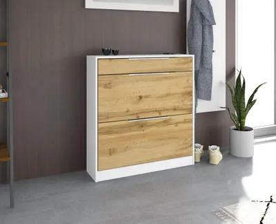 Produktbild von Schuhschrank Oliva 1 Basic weiß-eiche wotan