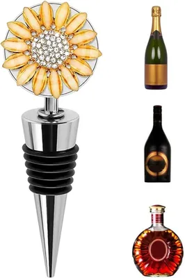 Productafbeelding van Herbruikbare Wijnstoppers - Flessenplug Wijn - Wijn n - Verfijnd Vakmanschap - 10 cm - Zilver