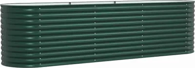 Zdjęcie produktu dla vidaXL Podwyższona grządka zielona 320 x 80 x 81 cm stalowa