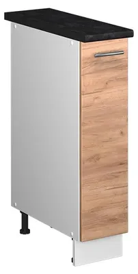 Immagine prodotto di Armadio cucina dispensa alto Vicco Fame-Line Rovere dorato/Bianco 20 cm, PL Antracite, Model 62069