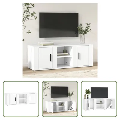Immagine prodotto di The Living Store Mobile TV bianco 100x31,5x35 cm Materiale in legno