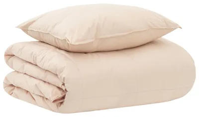 Produktbild von vidaXL Bettwäsche-Set Beige 140 x 200 cm Baumwolle, Kapok, Polyester