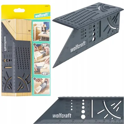 Produktbild von wolfcraft GmbH 5208000, Gehrungsquadrat, Grau, CE, 15 cm, 27,5 cm, 6,6 cm