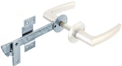Immagine prodotto di Alberts 213053 Scrocco per cancello singolo Wattle fence, maniglia e rosetta in alluminio, zincato blu, lunghezza totale 170 mm