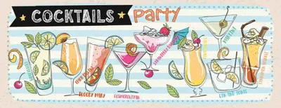 Immagine prodotto di vianmo Insegna in legno 10x27 cm Cocktails Capirinha Blood Mary