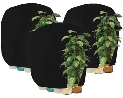 Produktbild von Pflanzen-Winterschutzhaube mit Reißverschluss 120 x 180 cm Schwarz 3 Stück