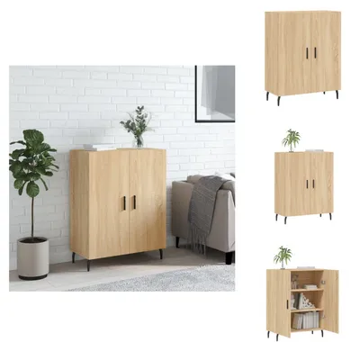 Zdjęcie produktu dla vidaXL Kredens dąb sonoma 69,5x34x90 cm materiał drewnopochodny - Kredensy