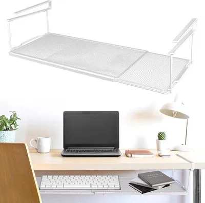 Productafbeelding van Onderkastplank - Ophangmap - verstelbaar van 38-70 cm - Metalen organizer voor keukenkasten en schoenenkasten
