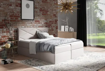 Obrázok produktu pre Čalúnená posteľ ZOE - 200x200, béžová 1+ topper ZDARMA