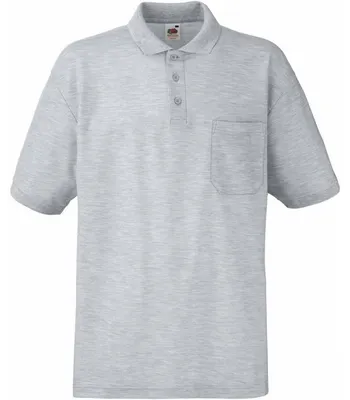 Produktbild von Herren-Poloshirt, Kurzarm - FOL POCKET POLO - heather grey - Größe L