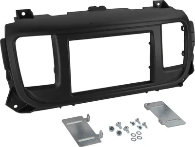 Image de Plaque de façade 2-DIN compatible avec Citroën/Opel/Peugeot/Toyota noire