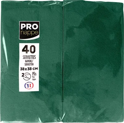 Produktbild von Pronappe 30x Tissue-Servietten Pack 40 St 1/8 Falz 38x38cm Tannengrün SV623907I