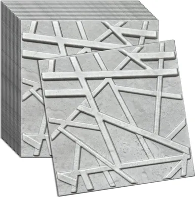 Zdjęcie produktu dla Verdico | Panele ścienne z polistyrenu 3D - Szare - 50x50 cm - 16 sztuk - Wygląd betonu - Panele sufitowe - 4 m2