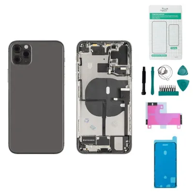 Produktbild von iPhone 11 Pro Max Gehäuse mit Backcover Spacegrau - Set