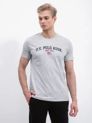 Produktbild von U.S. POLO Herren KURZARM-T-SHIRT Grau 6150449351_A300C30_GRIGIO188 : Größe - 2XL Größe: 2XL