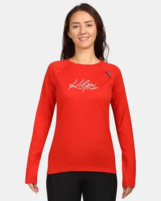 Produktbild von Damen-Thermo-Langarmshirt aus Wolle Kilpi MAVORA TOP-W, ROT, Größe 40