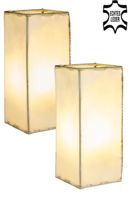 Produktbild von 2er Set Nachttischlampe Tischlampe Lampe Janka natur