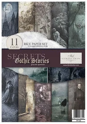 Image de Reispapier-Set A4 - RP008 Gothic Stories - ITD Collection