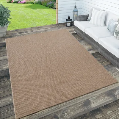Immagine prodotto di Tappeto per interni ed esterni, terrazza e balcone, resistente alle intemperie, tinta unita con struttura, dimensioni 120x170 cm
