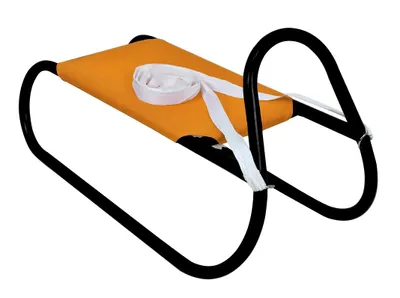 Zdjęcie produktu dla Metalowe sanki 62 cm, pomarańczowo-czarne