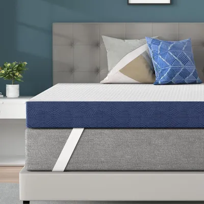 Immagine prodotto di Topper per materasso in gel memory foam, 90x200 cm, altezza 10 cm, traspirante