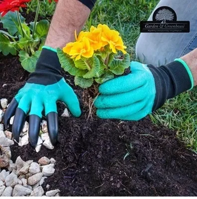Produktbild von GKA 1 Paar Gartenhandschuhe mit 4 Krallen zum Graben im Garten Handschuhe Gartenarbeit Pflanzen Pflanzhandschuhe