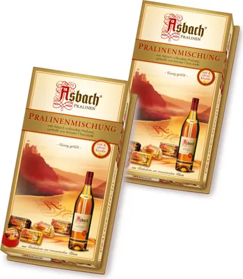 Immagine prodotto di Miscela di praline Asbach con cioccolato fondente 125g confezione da 2 pezzi
