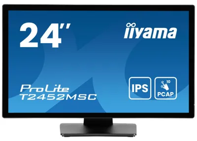 Obrázok produktu pre iiyama ProLite T2452MSC-B1AG, 60,5 cm (23.8"), 1920 x 1080 px, Full HD, LED, 5 ms, Čierna