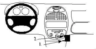 Produktbild von Brodit ProClip Fahrzeughalter 852675 - Winkelbefestigung - Peugeot 206 99-08