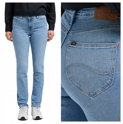 Produktbild von Lee | Damenjeans Marion Straight blau Denim Stretch klassische High Waist Jeans W27 L31