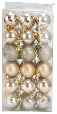 Immagine prodotto di 36 palline decorative per l'albero di Natale, decorazioni da appendere infrangibili, decorazioni natalizie per feste, vacanze e party, color oro