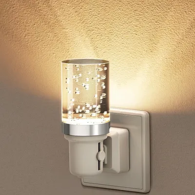 Produktbild von Nachttischlampe – Steckerlampe mit LED – Dimmbare Beleuchtung – Einstellbare Helligkeit – 100 Lumen – Warmweiß