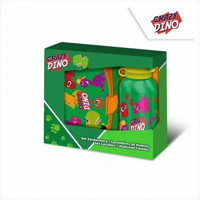 Produktbild von Brotzeit-Set - Brotdose & Flasche 400ml Dinos