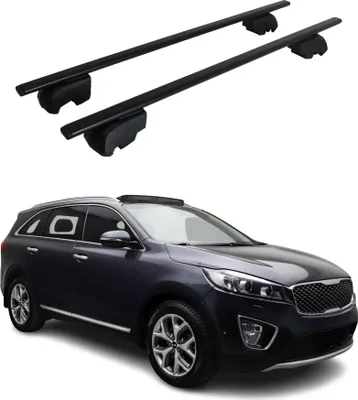 Image de Barres de toit Transversales pour Kia Sorento 2016-2020 Fer Noir ABE