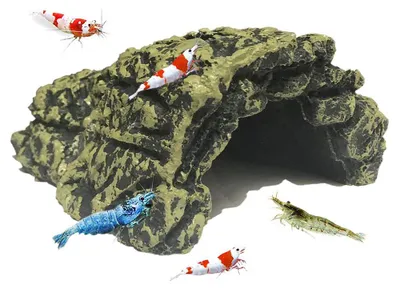 Produktbild von Aquariendekoration für Fische und Garnelen – Harzhöhle mit glatten Kanten