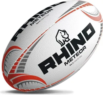 Zdjęcie produktu dla Piłka do rugby Rhino Meteor Match 5 - wytrzymały uchwyt do piłek meczowych