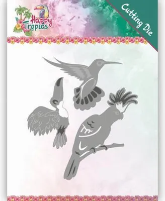 Produktbild von Stanzschablone - Yvonne Creations - Happy Tropics - Exotische Vögel