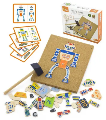 Obrázok produktu pre VIGA Drevená stavebnicová hračka Robot, 45 dielov, Montessori