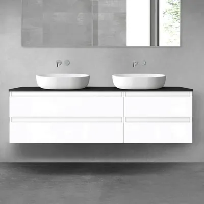 Productafbeelding van OLTENS Vernal badmeubelset, 3-delig, bestaande uit 2 onderkasten met lades en een consoleblad van 160 x 48,6 cm