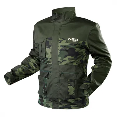 Obrázok produktu pre Pracovná bunda Neo terénny vzor, 60% bavlna, 40% polyester, 255 g/m2, xxxl