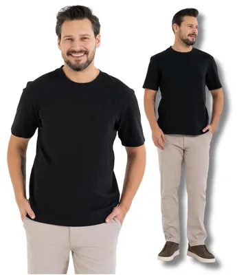 Produktbild von T-Shirt - Herren T-Shirt Größe M - Kurzarm T-Shirt schwarz - Schwarzes T-Shirt - Baumwoll T-Shirt