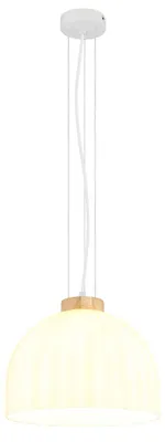 Produktbild von LED Hängeleuchte, Metall, Glas, Weiß, höhenverstellbar, Ø 30 cm