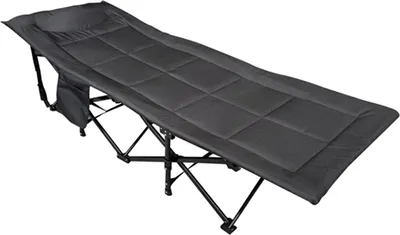 Produktbild von Feldbett Campingbett Festivalbett Gästebett Outdoorbett Liege 190cm anthrazit