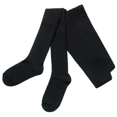 Produktbild von Damen Strumpfhosen aus Baumwolle Zärtliche Rippe Schwarz Größe 48-50