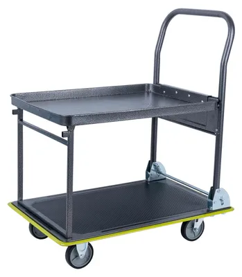 Produktbild von 1x Transportwagen Plattformwagen Tischwagen 735 x 470 x 830 mm für max. 150 kg schwarz