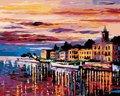 Produktbild von Zuty - Malen nach Zahlen - STADT AM FLUSS, 40x50 cm, mit Keilrahmen (bereits gespannt)