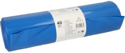 Produktbild von Müllsäcke, LDPE 120 l 110 cm x 70 cm blau 40 my