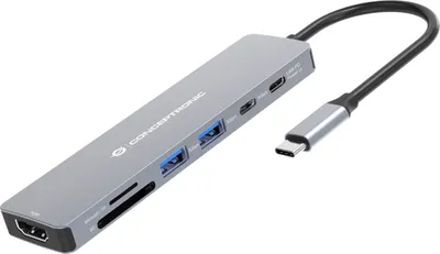 Produktbild von Conceptronic DONN28G 7 in 1 Dockingstation